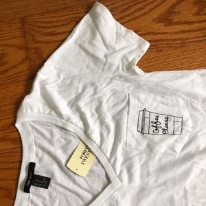 White V-neck T-shirt